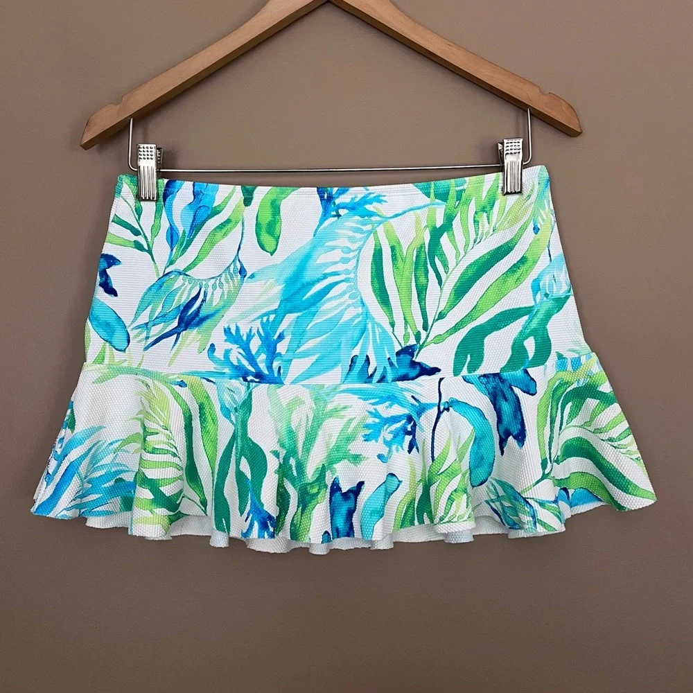 {Tommy Bahama} Island Cays Seafrond Rashguard & Swim Skort - Womens Small